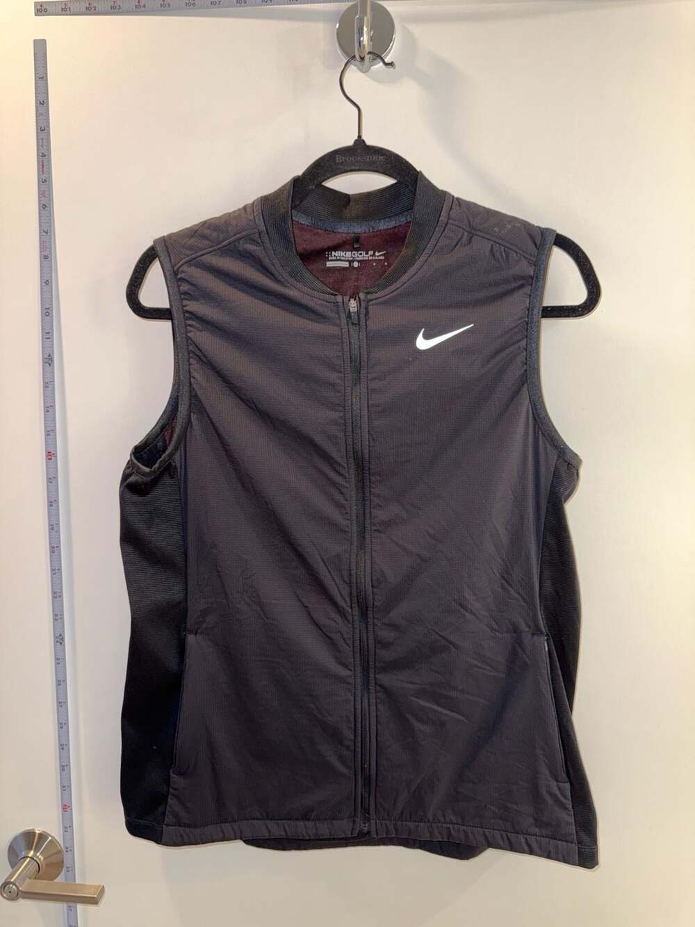 Nike Golf Women's Full Zip Aerolayer Wind Vest Black Size L